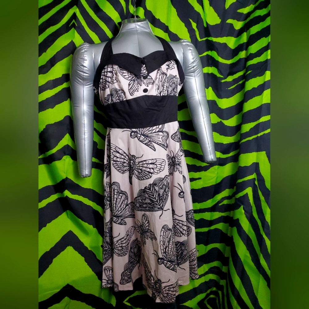 Banjocake Moth Halter Dress size L